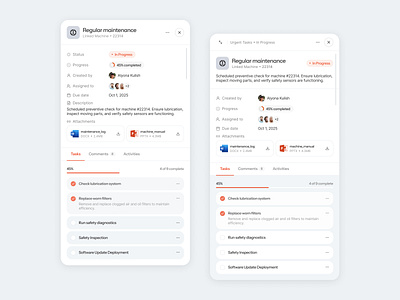 Task Management Saas — Progress checklist crm dashboard modal process productivity progress progresstracker saas task taskmanagement track ui ux workflow