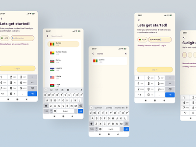Onboarding screens for Fintech Mobile app african fintech mobile app onboarding ui