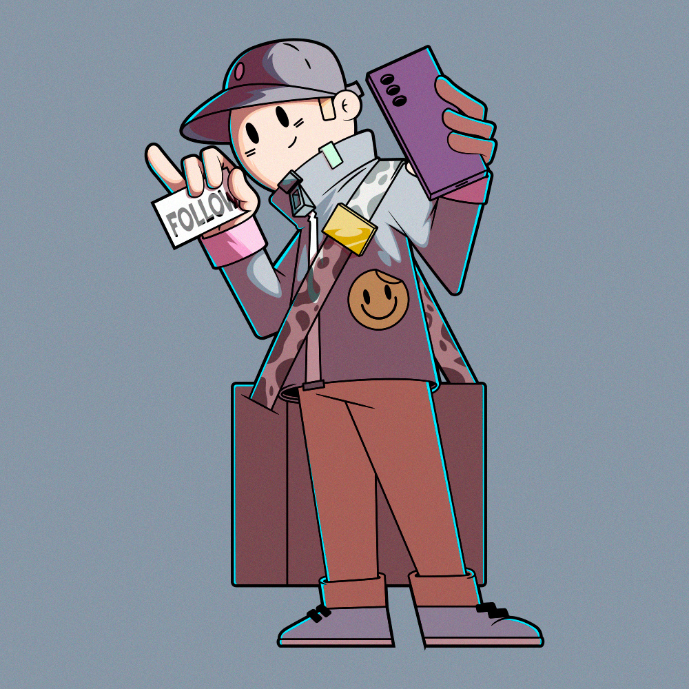 Cool Selfie! brand branding character colors design funny graphic illustration selfie sharing tech ui vector