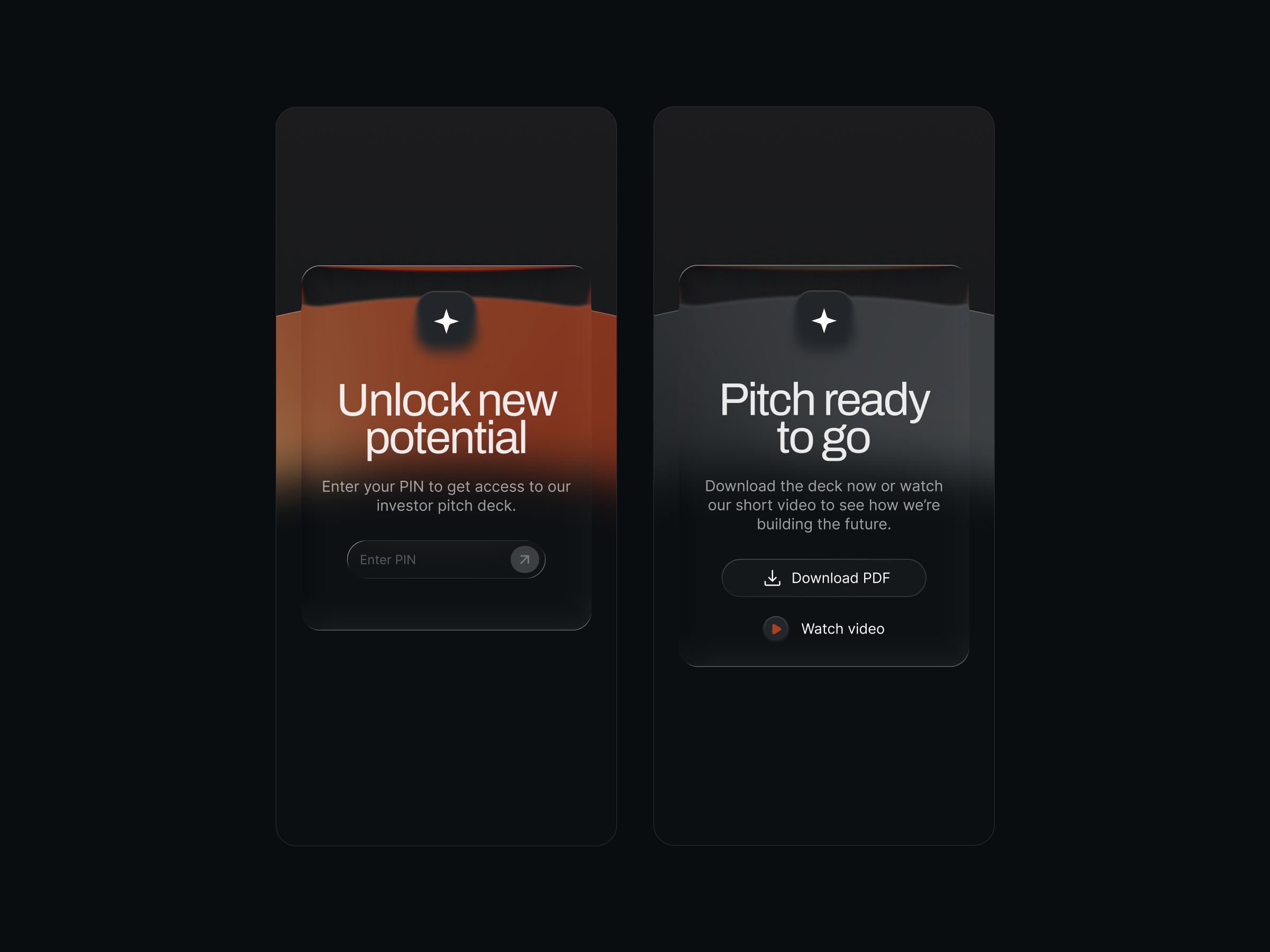 Unlock Pitch branding design glass graphic design landing mobile mockup password pitch ui web