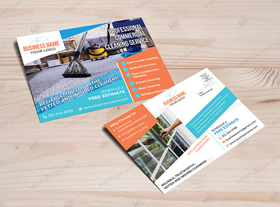 Cleaning Services Postcard Design local cleaning marketing