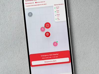 Adina the women's safety app. branding figma illustration typography ui ux