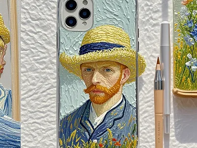 The phone case that Van Gogh also wanted app branding design graphic design illustration logo mobile phone case product design typography ui ux vector