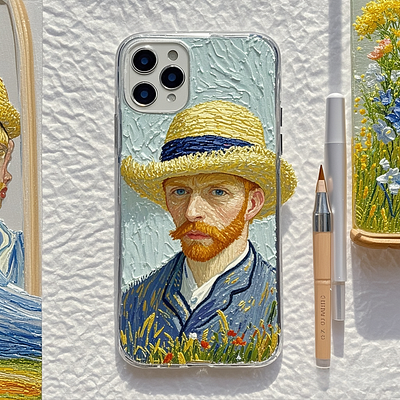The phone case that Van Gogh also wanted app branding design graphic design illustration logo mobile phone case product design typography ui ux vector