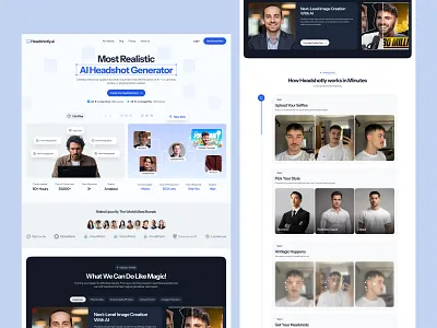 Headsholy.ai Home page design. ai ai landing page landing page design ui web design