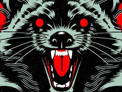 腐った cartoon character design digital art graphic design illustration raccoon vector vector art vector illustration