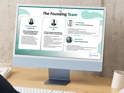 PowerPoint Design - Founding Team Slide adobe indesign advertising branding business presentation canva canva design canva pro design google slides graphic design marketing pitch deck powerpoint powerpoint design ppt presentation template slides social media design typography ui