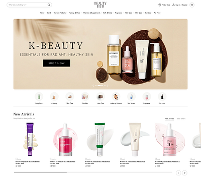 E-commerce beauty cosmetics store