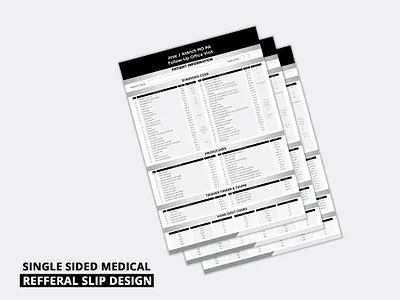 Single Sided Medical Referral Slip Design customize design happy bayer review medical slip design print design unique design