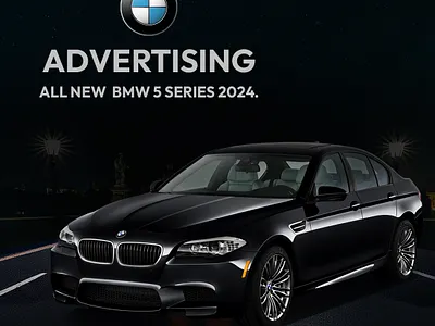 Car BMW 5 Series 2024 model social media ads ads advertising bmw brand branding car cover creative graphic design motion graphics post reels socialmedia thumbnail