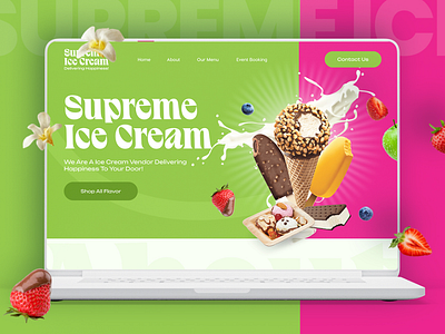 UI/UX | Supreme Ice Cream adobe xd figma uiux wordpress