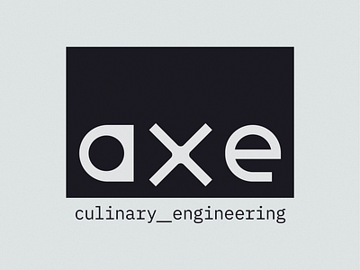 axe culinary engineering branding logo typogrpahy