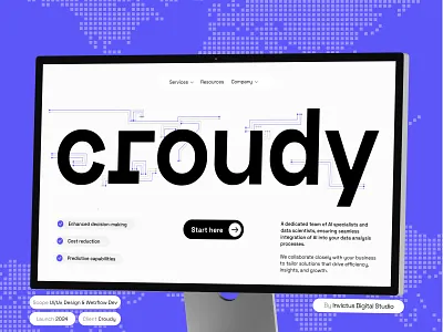 AI Data Analysis | Web-Design & Webflow Development animation b2b b2b website branding corporate website design landing page logo ui uxui designer we web design web development webflow webflow developer website