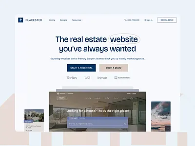 Placester Marketing Website Redesign branding landing page logo placester redesign ui uiux design ux web design