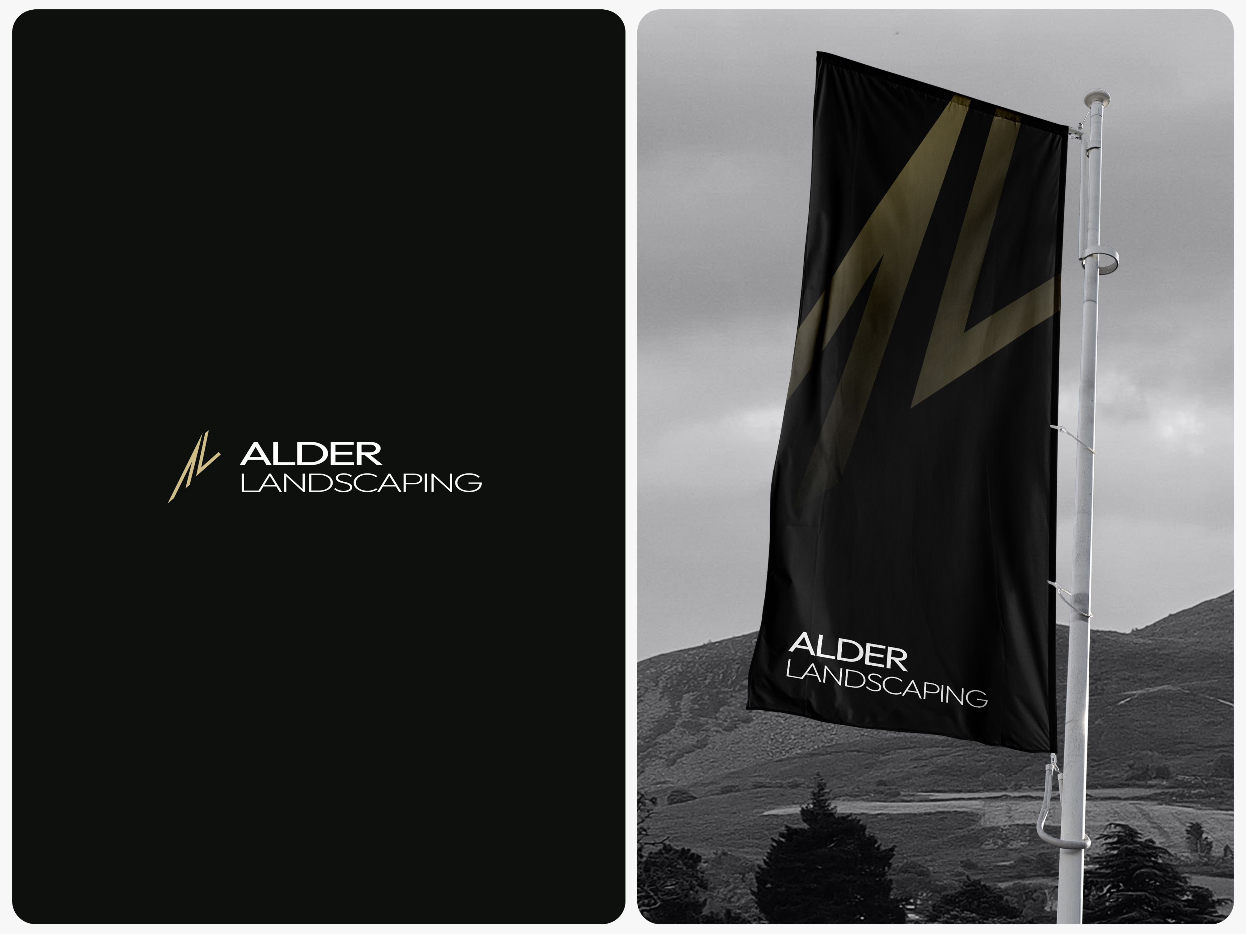 Alder Landscaping - Visual Identity V2 adobe animation branding design design art designer graphic design identity illustration industry land landscape landscaping layout letters logo logodesign monogram typography ui