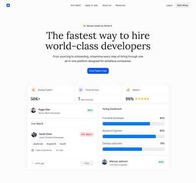 Recruitment Website Design hiring hiring landing hiring platform job platform landing landing design landing page landing ui recruitment web design website design