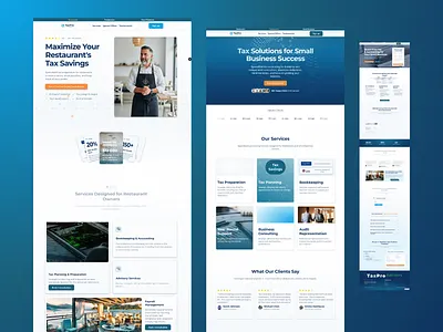 TaxPro Landing page template for Accounting firm accounting firm branding business framer template landing page
