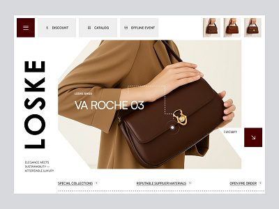 Loske - Bag eCommerce Store bag beauty branding design ecommerce elementor fashion framer landing online page shop store template ui webflow website wordpress