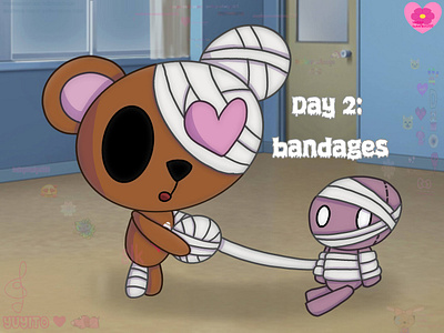 Traumatober Day 2: bandages art post art tag digital art drawing fan art graphic design illustration