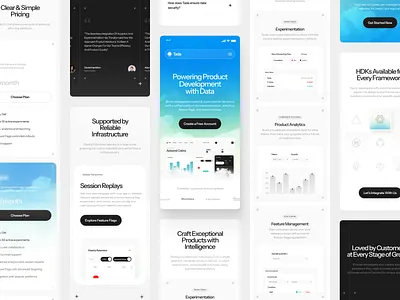 Product Development with Data Presenting Mobile Responsive ai dashboard data analys design landing page mobile app mobile responsive saas softwere startup ui ui design uiux ux design web app web design website