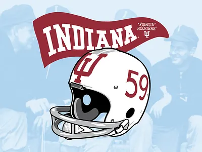 Dickens' Boys college football helmet hoosiers illustration indiana