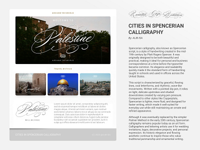 Cities Name in Spencerian Calligraphy branding calligraphy city branding design graphic design illustration lettering logo spencerian travel journey ui vector web design
