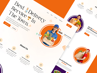 Food Delivery Service app ui ux web