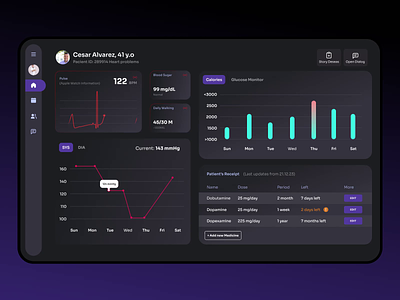 Patient Check | Doctor Dashboard | 2 application dashboard design doctor health interface patient ui uiux ux