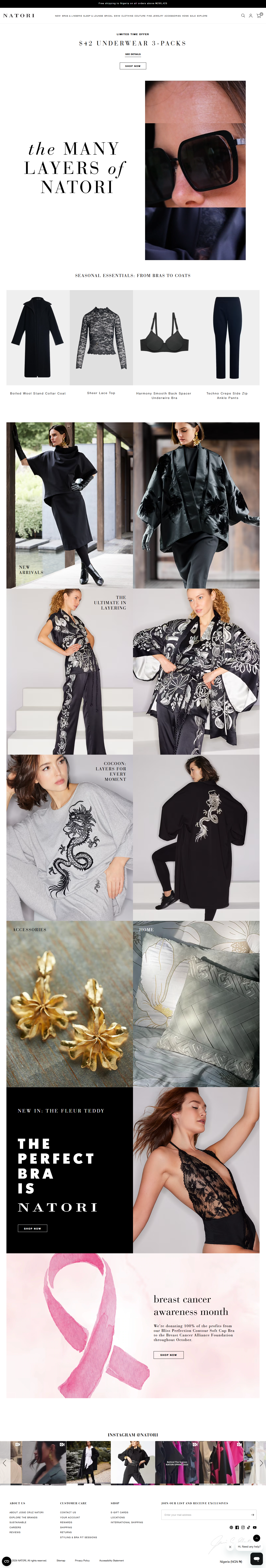 Natori — Luxury Lingerie, Sleep & Couture Lifestyle Store Design bigcommerce bigcommerce store branding design ecommerce ecommerce development ecommerce store ecommerce store design ecommerce ui ecommerce website luxury store product page shopify shopify development shopify store store design theme development ui