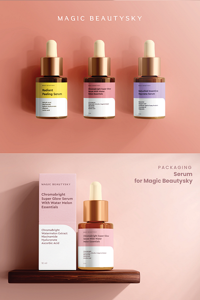 Packaging Product - Serum Collection brandidentity creativedesign graphicdesign minimaldesign packagingdesign packaginginspiration productdesign serumpackaging skincaredesign visualidentity