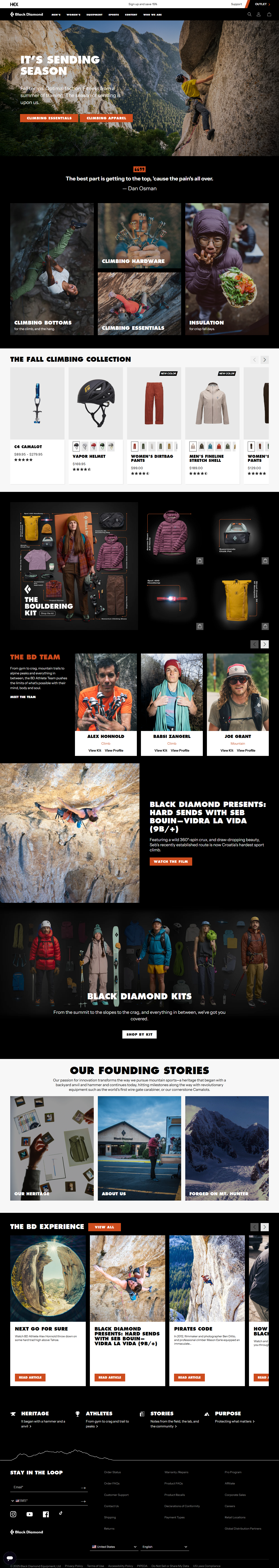 Black Diamond Equipment — Outdoor Gear & Adventure UX/UI Design bigcommerce bigcommerce development bigcommerce store branding design ecommerce ecommerce development ecommerce store ecommerce store design ecommerce ui ecommerce website product design product page product page design shopify shopify development shopify store stencil theme development