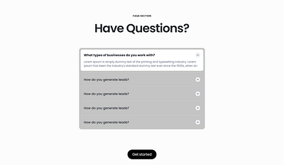 have questions? faq lofi ui
