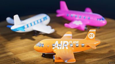 Stylized Toy Airplane 3d aircraft airplane animation aviation blender blender3d gameready jet lowpoly modeling pbr plane stylized toy transport