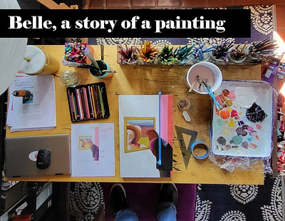 Belle branding graphic design graphics illustration impressionism logo painting video