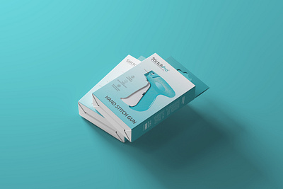 Hand Stitch Gun Box Packaging Design (Unused) box box packaging design branding electronic gadget graphic desginer gun label packaging packaging design packet packet design print product packaging professional sewing stich technology