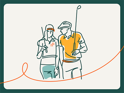 Golf Training UI — Illustrated Approach to Scheduling app branding design graphic design illustration logo typography ui ux vector