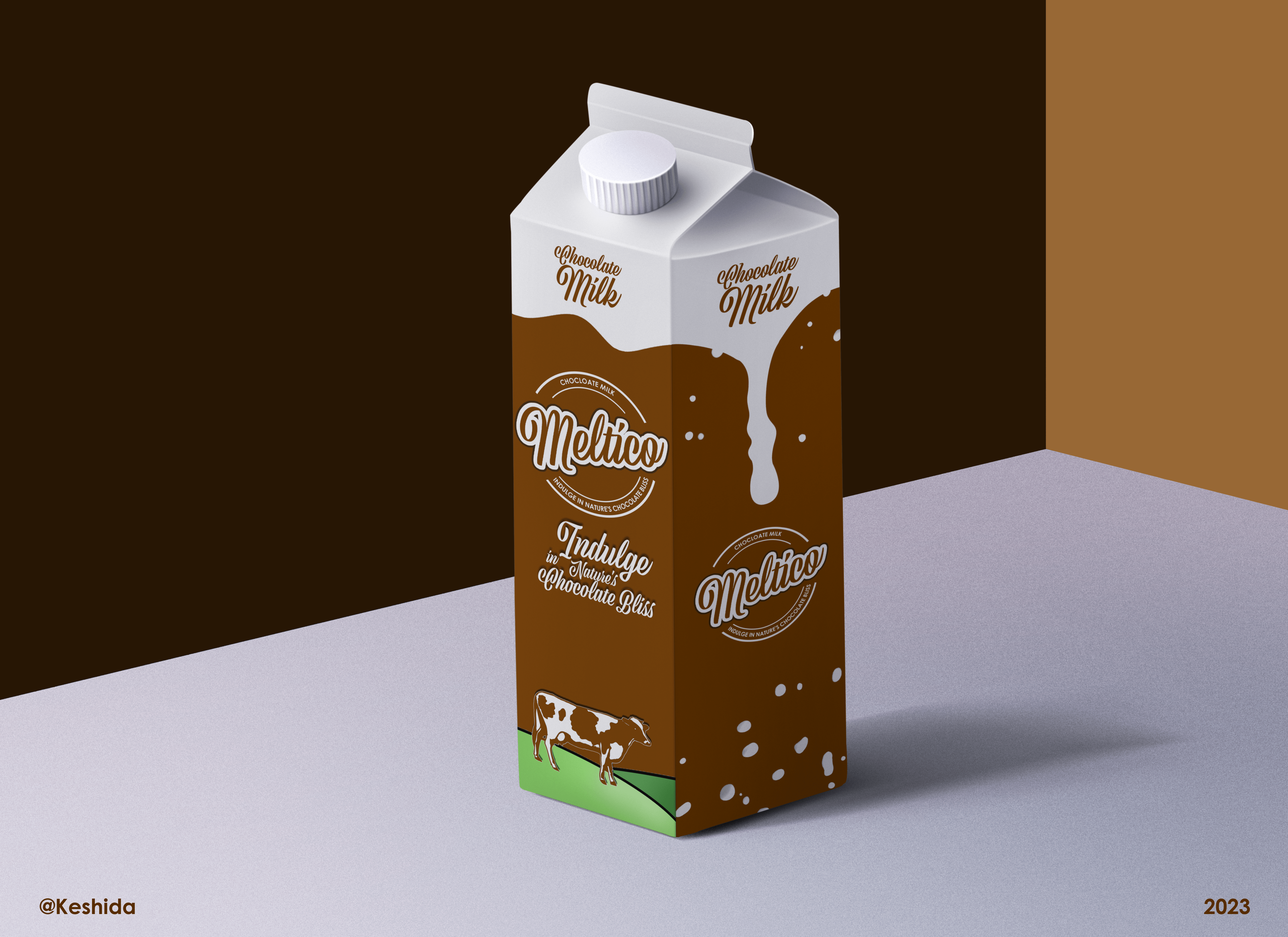 Meltico - Playful and Premium Chocolate Milk Branding brand identity branding graphic design logo packaging design product design