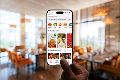 A Seamless Food Ordering Experience with UCrave 🍕🍔🥰 delivery food ucrave ui ux