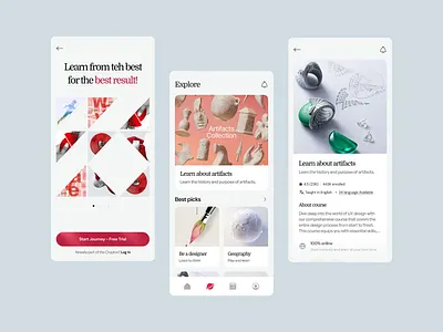 E-Learning App UI app design app ui design e learning education app educationaljourney elearningadventure elearningapp learning platform mobile app online class online education online learing saas ui uiux