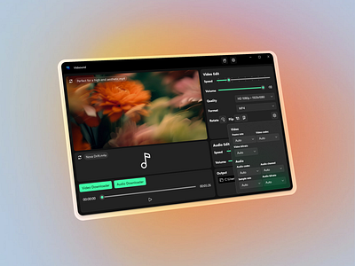 Vidsound - Add Music to Video appdesign backgroundmusic contentcreators creativeflow downloader dribbble insert microsoft music musicforvideo portfolio shots sound ui design uiux design videoapp videoeditor videos videotools windows