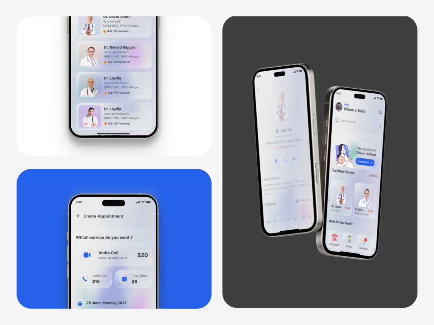 Example of Mobile App Design ( 5 Screens)
