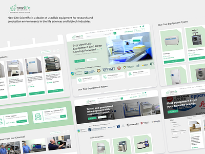 New Life Scientific Web Redesign branding ecommerce equipment health health care life machine ui ui cards web redesign