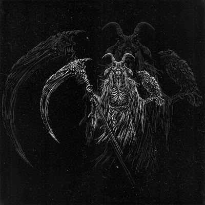 GOAT GRIM REAPER angel anime bird black darkart design grim reaper illustration symbol ui