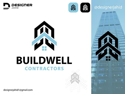 The Buildwell Contractors logo Design 2025. abstract logo branding buildwell logo combination mark logo contractor logo creative logo design designer jahid graphic design illustration logo minimal logo minimalist logo modern logo new logo pictorial logo real estate logo ui unforgettable logo vector