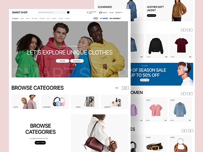 Fashion Ecommerce Website animation clothing website ecommerce trends ecommerce ui fashion ecommerce fashion store landing page design marketplace minimalist design online shopping store ui ui design ui ux design uiux design web design website website ui