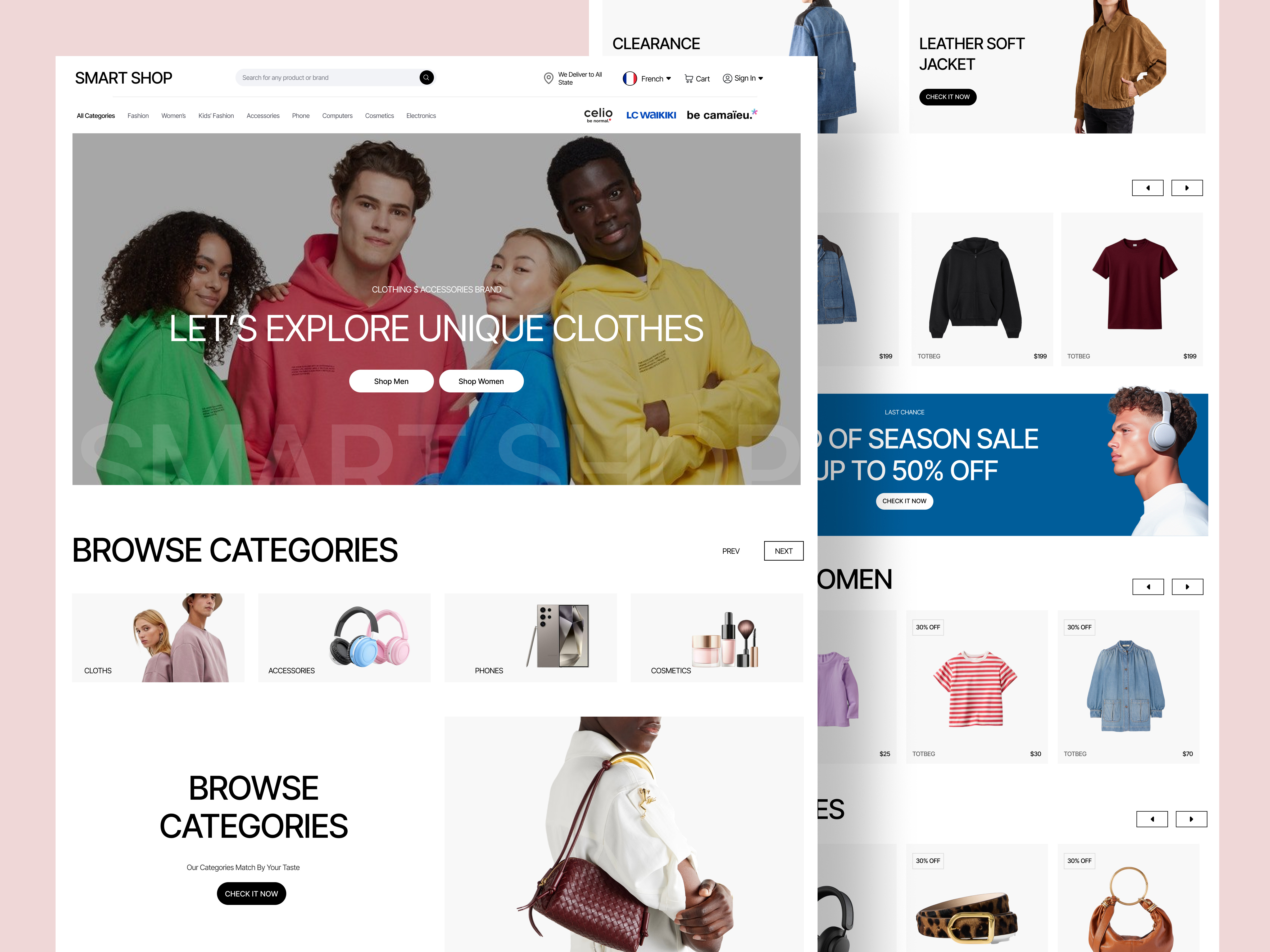 Example of Ecommerce Website Design (10 Pages +)