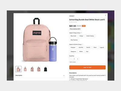 Pacific E-Shop | Product Details ecommerce education mobile productdesign productdetails reponsive selection ui uidesign uiux webdesign