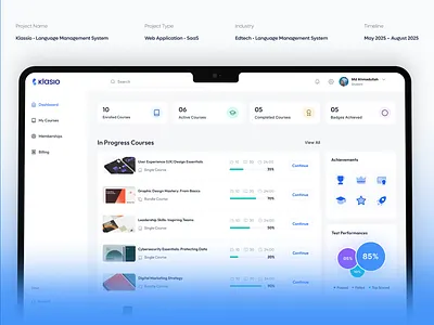 LMS Platfrom Design figma ui user experience user interface ux web aplication