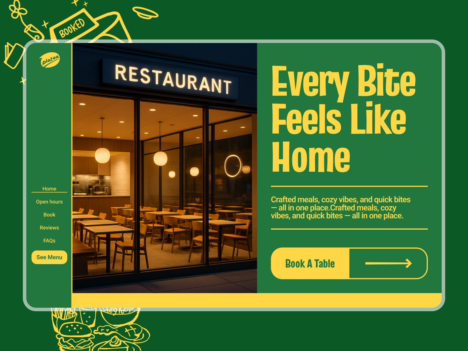 Platea – Food & Restaurant WordPress Theme agency theme branding creative studio design design agency drag and drop droip no code website builder no code theme premium themes responsive design restaurant theme restaurant themes wordpress wordpress theme