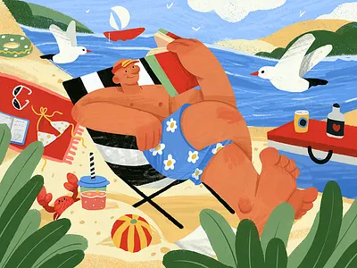 Summer Dreams Digital Illustration app branding design graphic design illustration logo typography ui ux vector